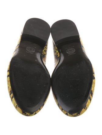 Versace Leather Printed Flats