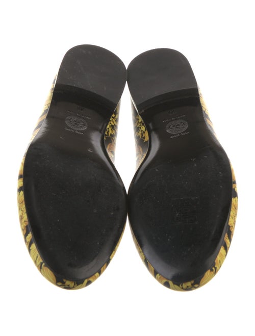 Versace Leather Printed Flats