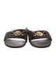Versace Satin Crystal Embellishments Slides