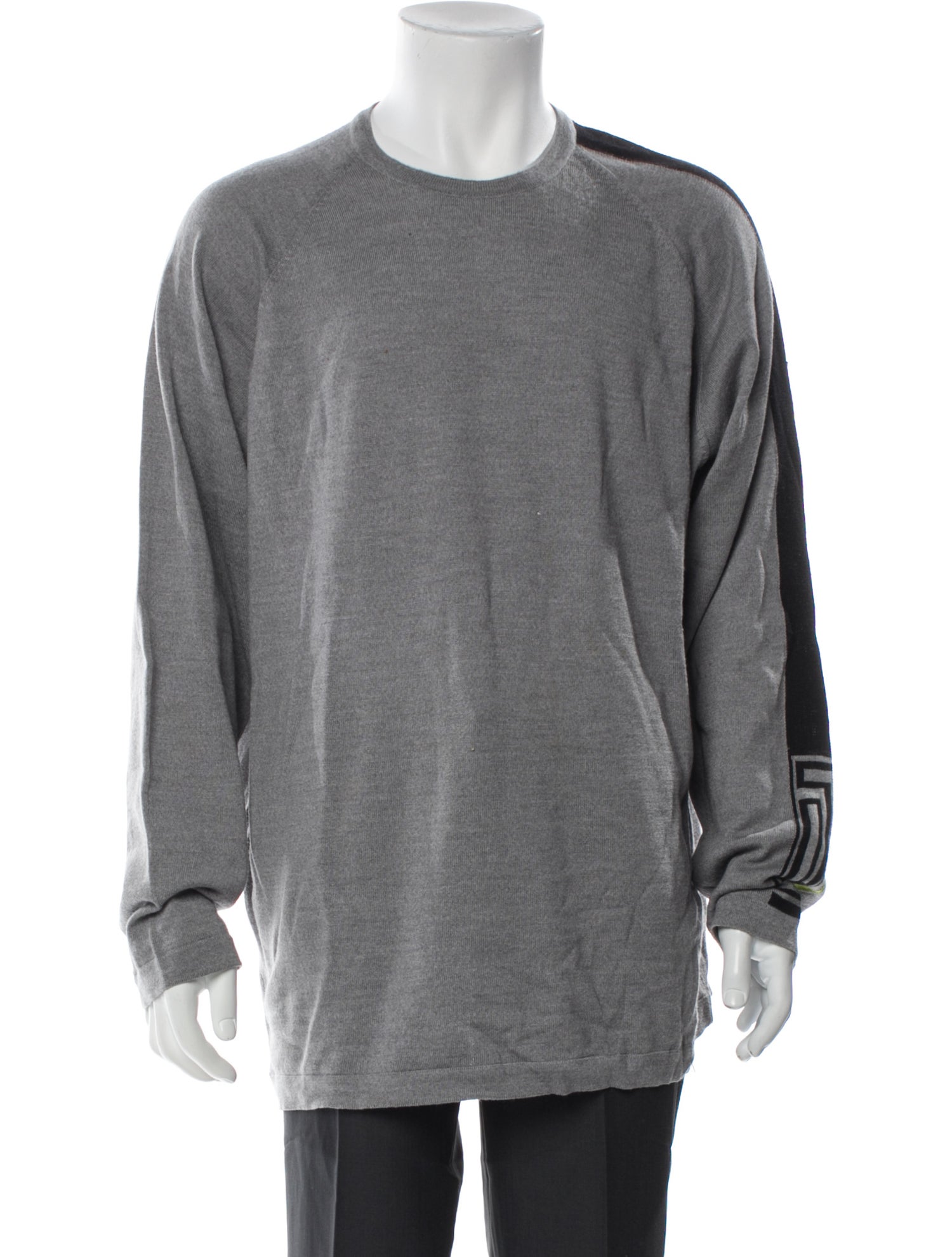 V2 Versace Classic Virgin Wool Crew Neck Pullover