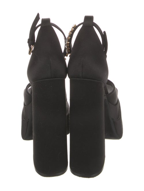 Versace Satin Crystal Embellishments Sandals