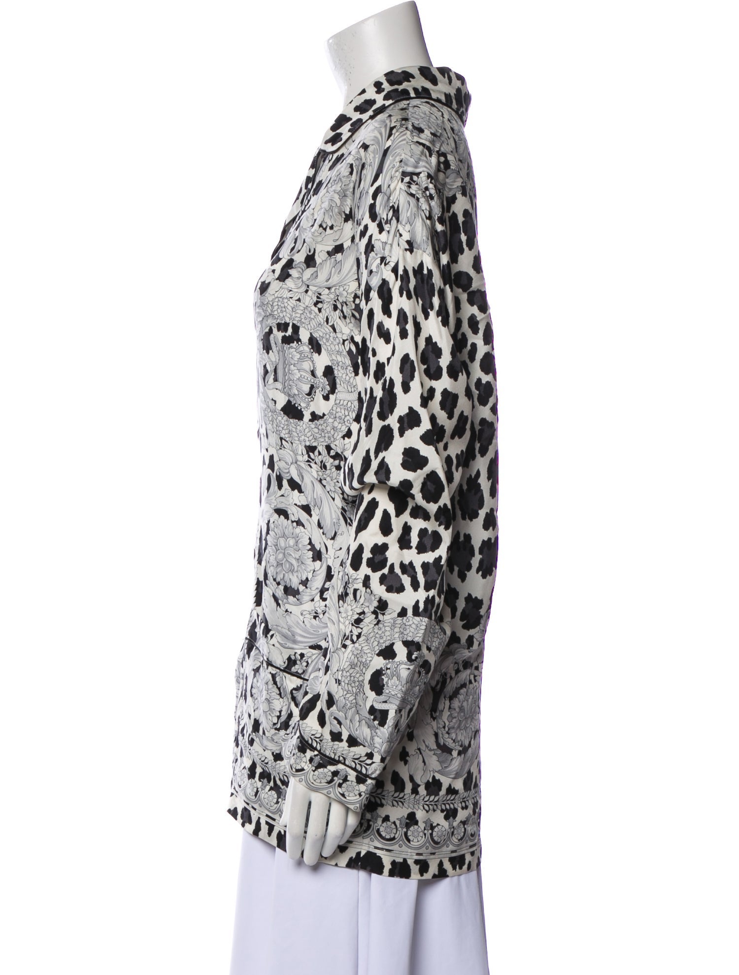 Versace Silk Printed Nightgown