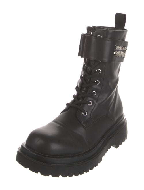 Versace Jeans Couture Leather Combat Boots