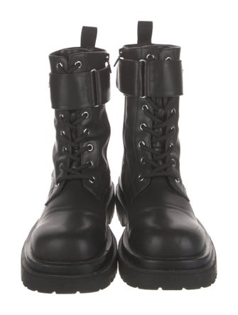 Versace Jeans Couture Leather Combat Boots