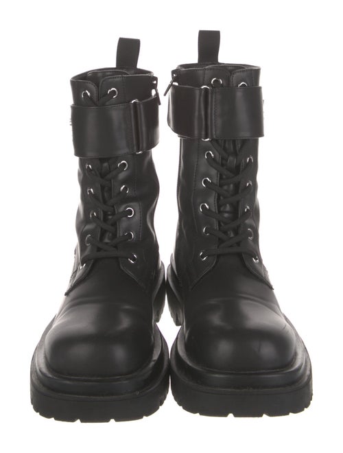 Versace Jeans Couture Leather Combat Boots