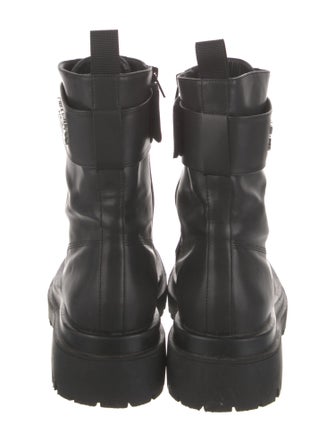 Versace Jeans Couture Leather Combat Boots