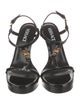 Versace Medusa Insignia Patent Leather T-Strap Sandals