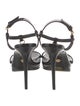 Versace Medusa Insignia Patent Leather T-Strap Sandals