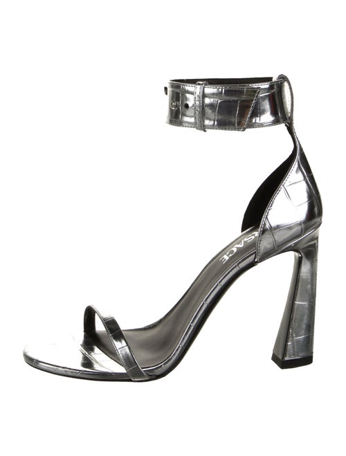 Versace Medusa Insignia Embossed Leather Sandals