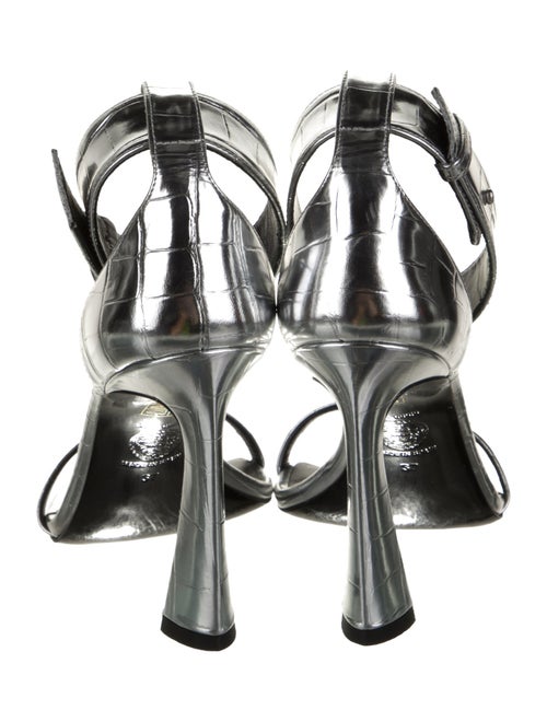 Versace Medusa Insignia Embossed Leather Sandals