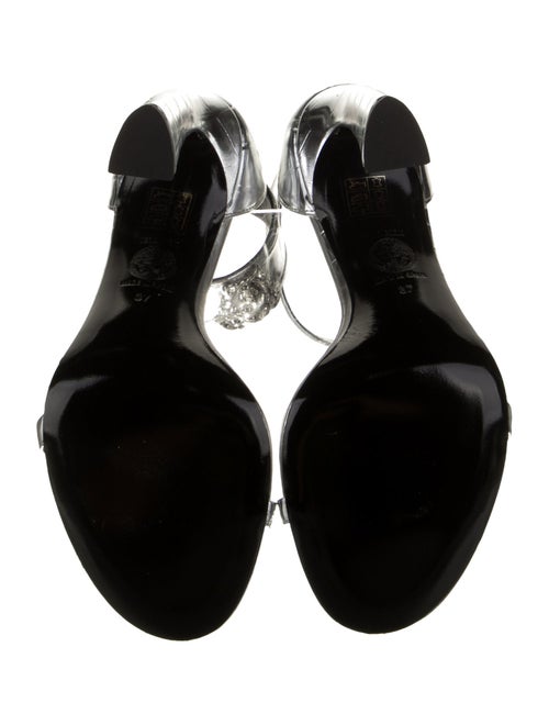 Versace Medusa Insignia Embossed Leather Sandals