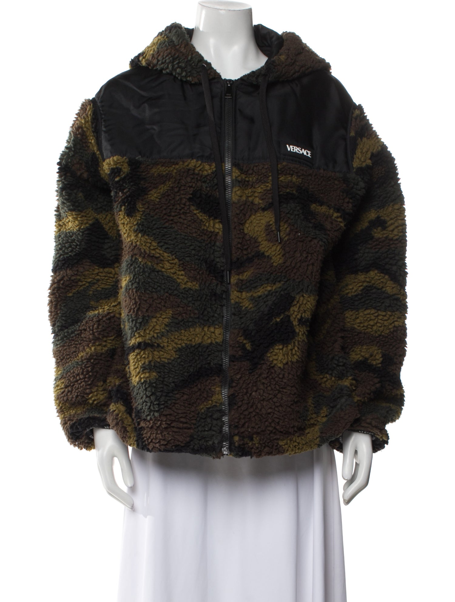 Versace Printed Faux Fur Jacket