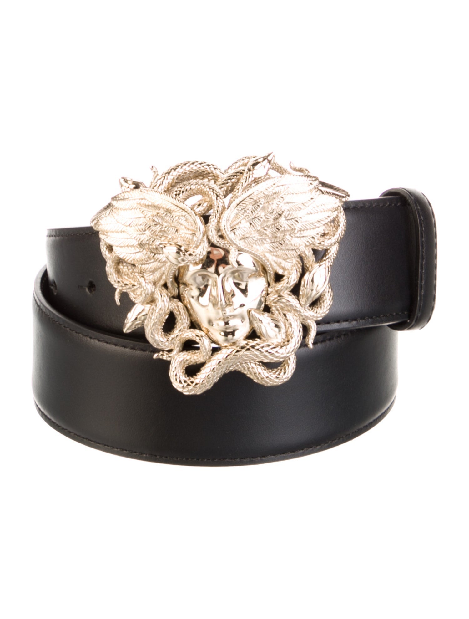 Versace Medusa Insignia Leather Waist Belt