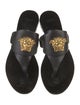 Versace Medusa Insignia Leather Slides