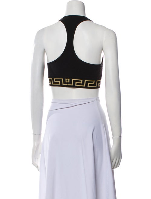 Versace Graphic Print Halterneck Crop Top