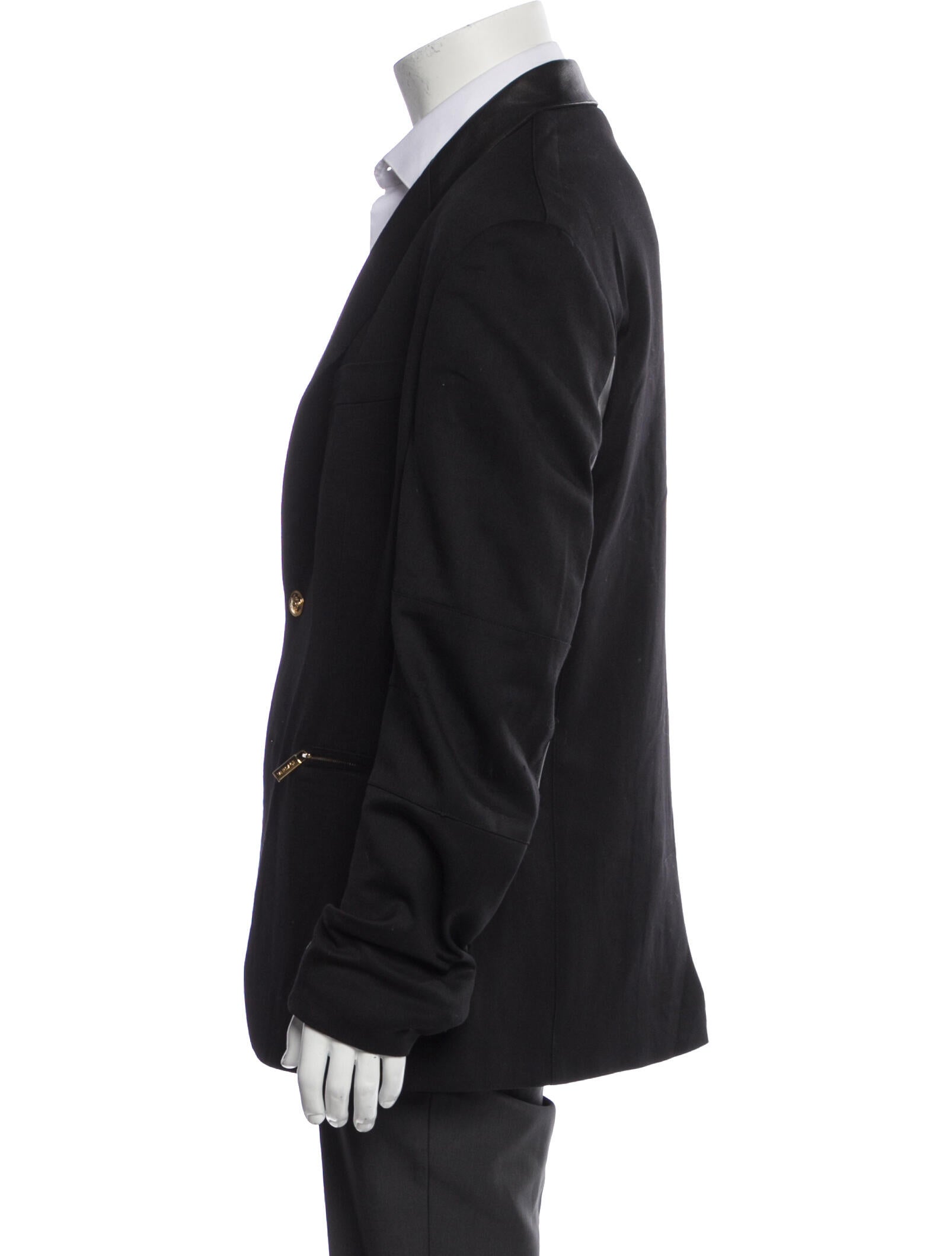 Versace Wool Embroidered Accent Blazer