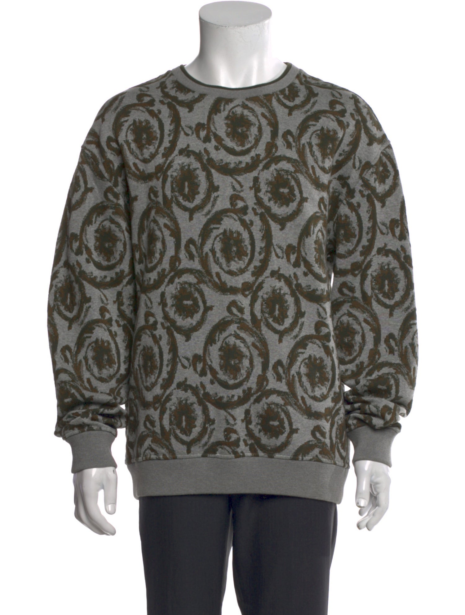 Versace Animal Print Crew Neck Pullover