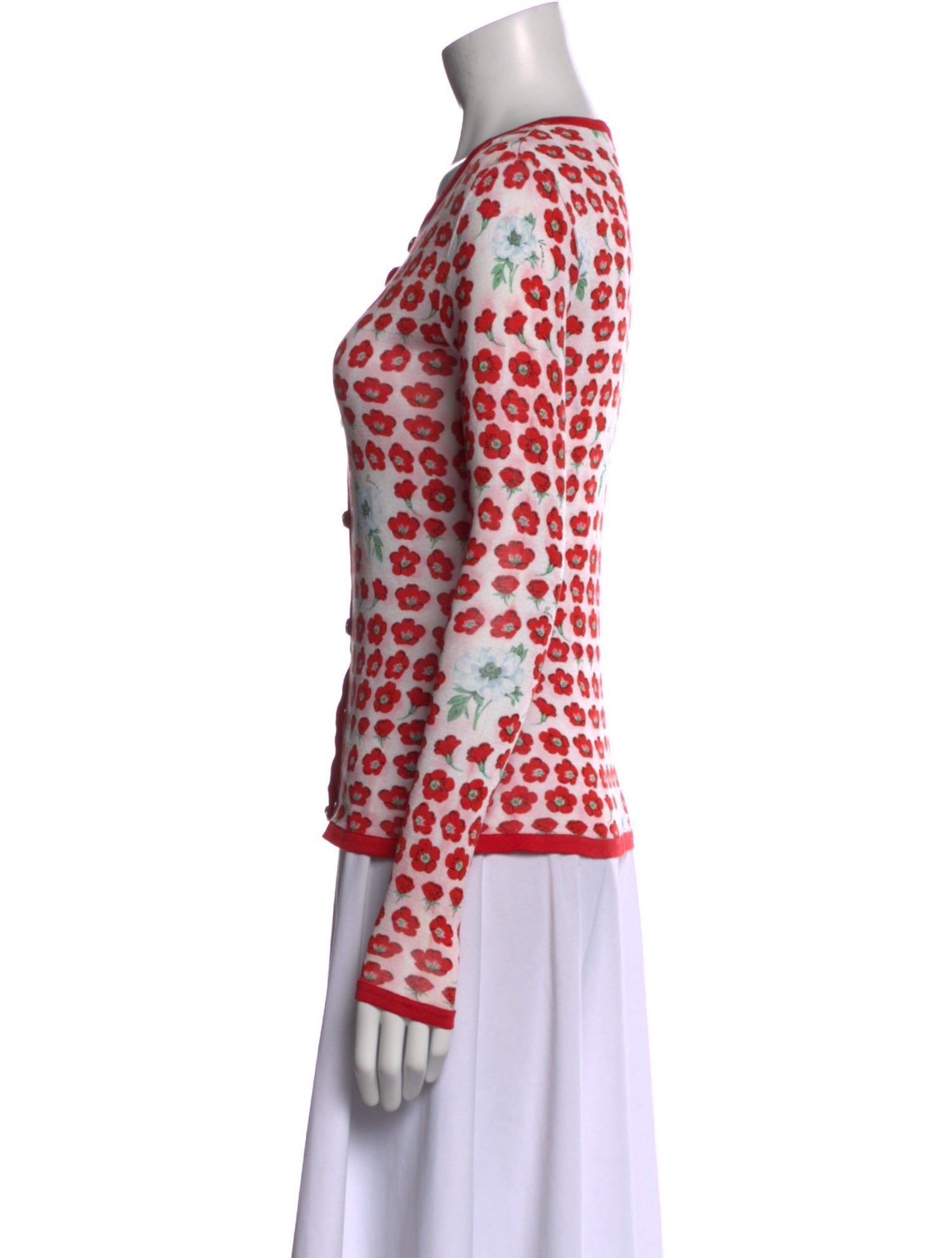 Versace Printed Bateau Neckline Top