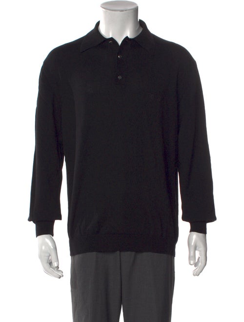 Versace Jeans Couture Medusa Insignia Merino Wool Polo Sweater