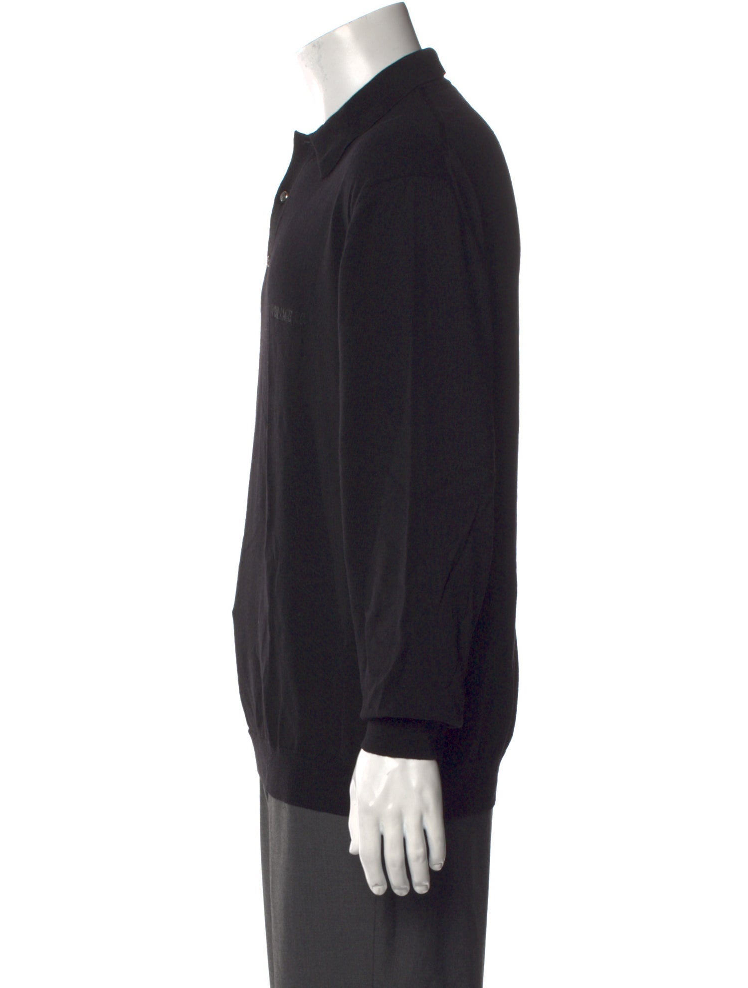 Versace Jeans Couture Medusa Insignia Merino Wool Polo Sweater