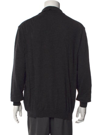 Versace Jeans Couture Merino Wool Collar Polo Sweater