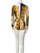 Versace Nylon Floral Print Bodysuit