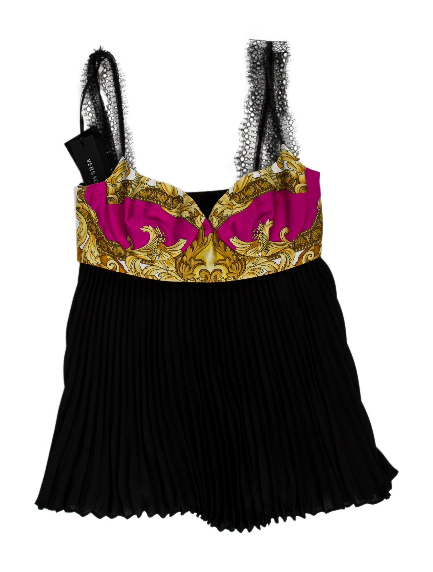 Versace Silk Printed Crop Top