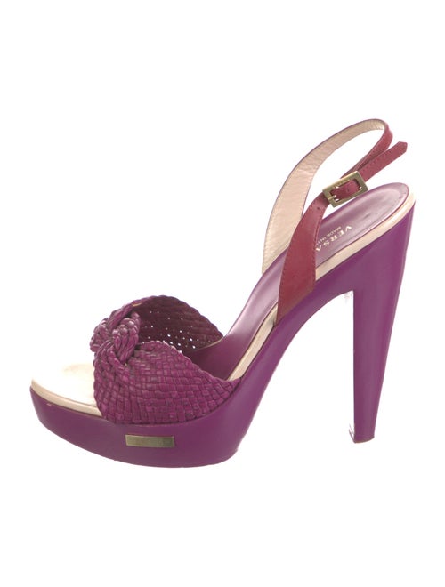 Versace Leather Slingback Sandals