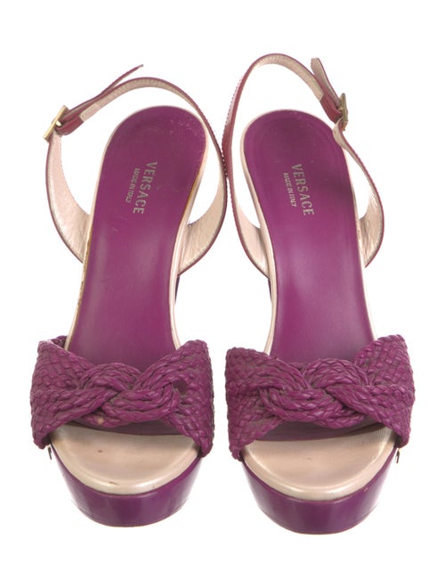 Versace Leather Slingback Sandals