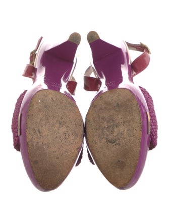 Versace Leather Slingback Sandals