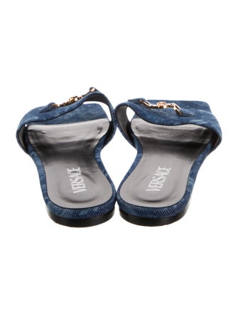 Versace Denim Printed Slides