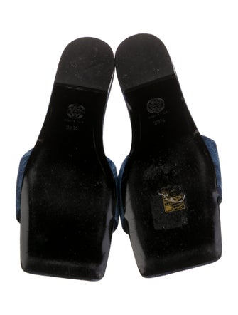 Versace Denim Printed Slides