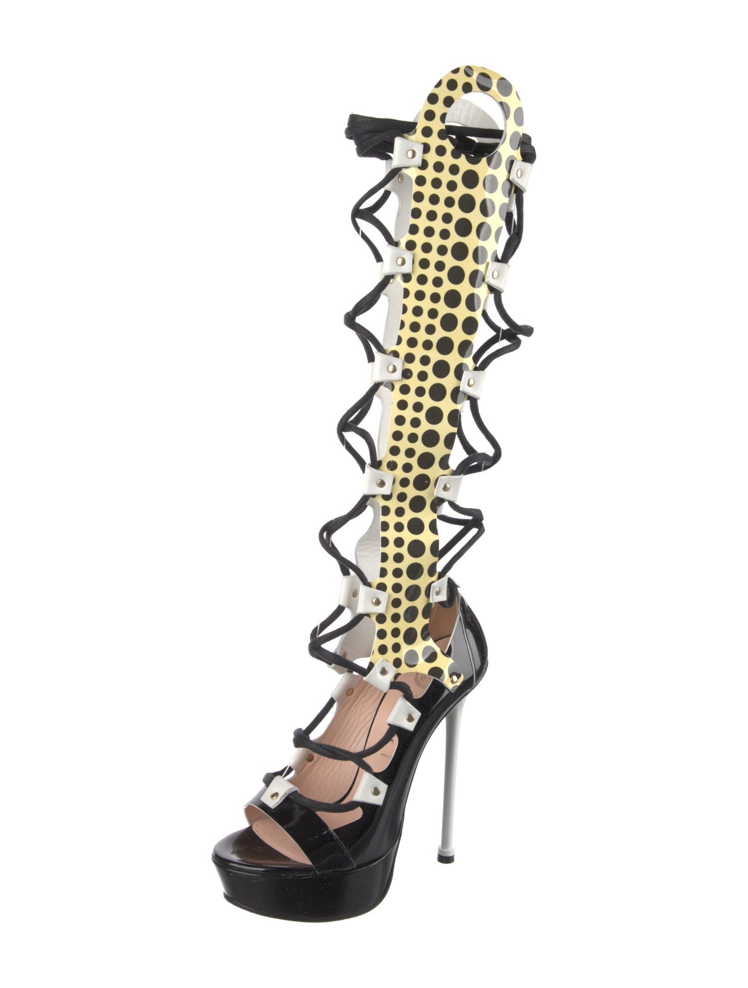 Versace Patent Leather Gladiator Sandals