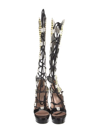 Versace Patent Leather Gladiator Sandals