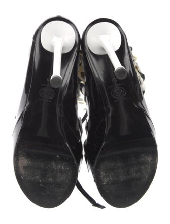 Versace Patent Leather Gladiator Sandals