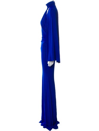 Versace Mock Neck Long Dress
