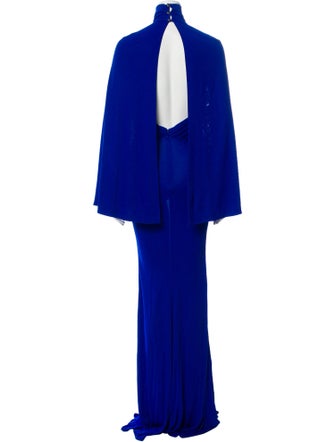 Versace Mock Neck Long Dress