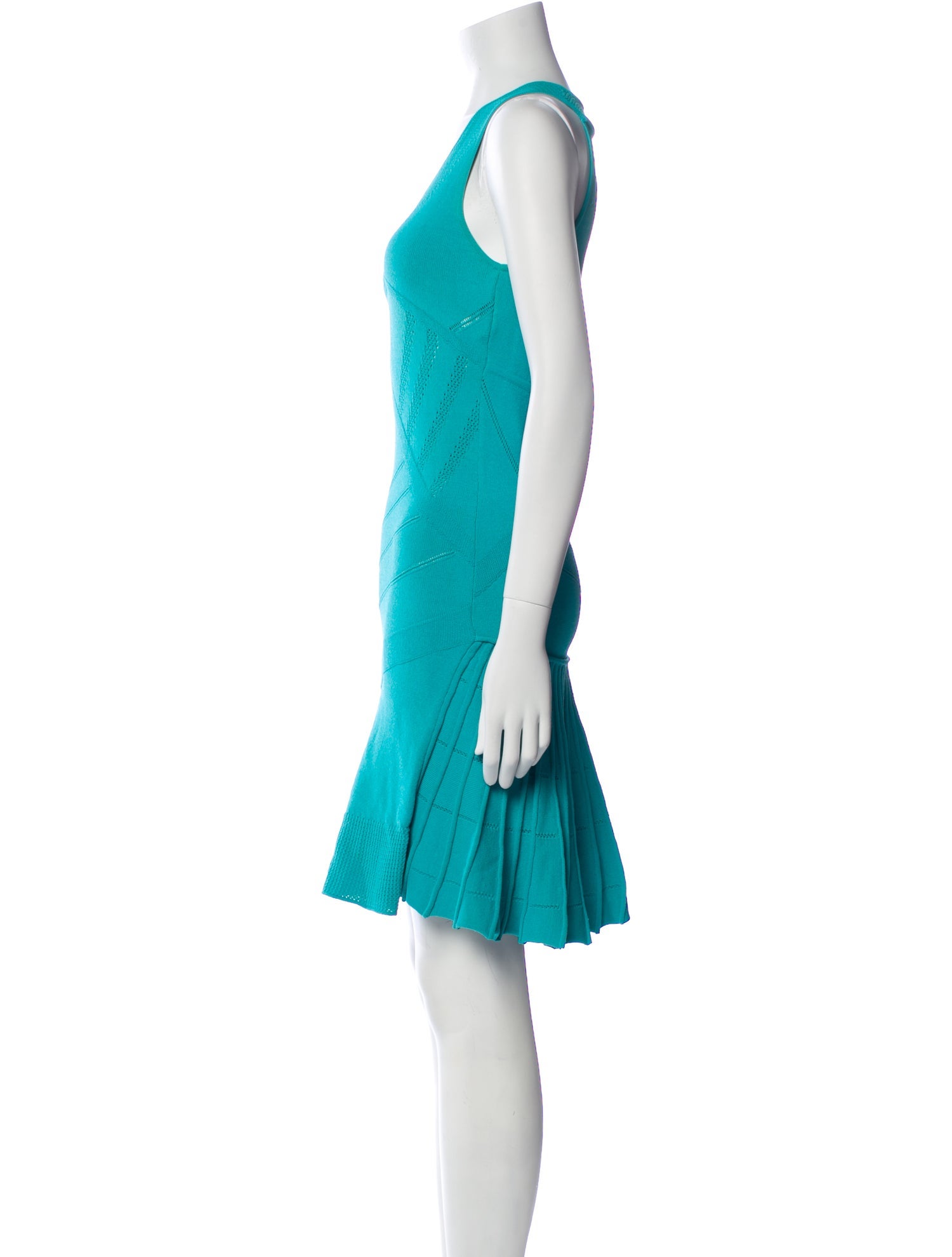 Versace V-Neck Knee-Length Dress