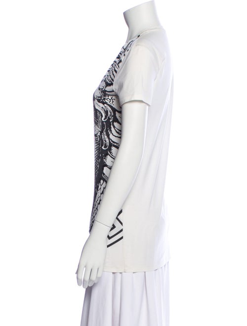 Versace Graphic Print V-Neck T-Shirt