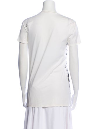 Versace Graphic Print V-Neck T-Shirt