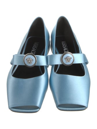 Versace Satin Mary Jane Flats