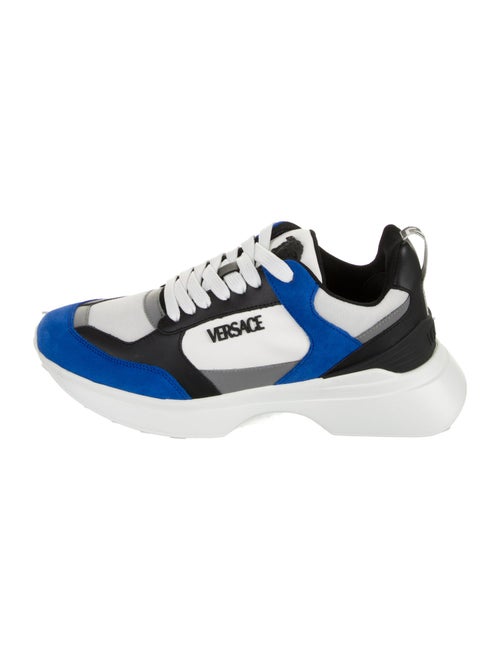 Versace Leather Colorblock Pattern Sneakers
