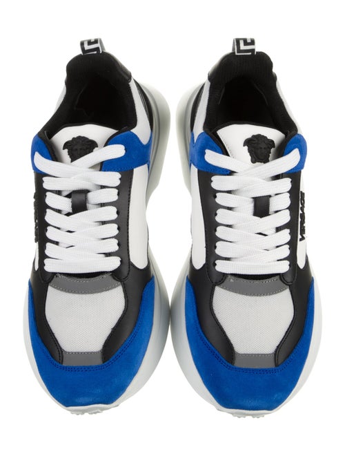 Versace Leather Colorblock Pattern Sneakers