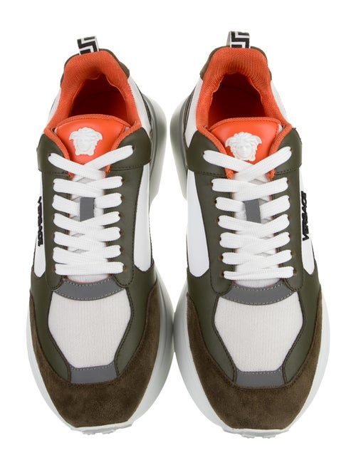 Versace Leather Colorblock Pattern Sneakers