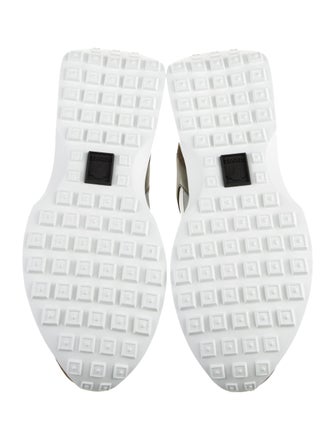 Versace Leather Colorblock Pattern Sneakers