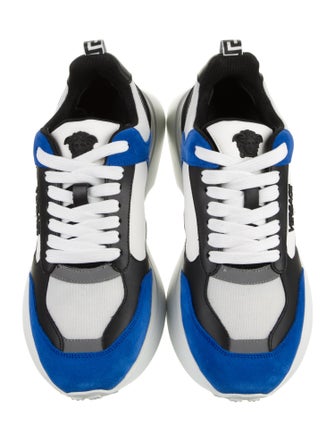 Versace Leather Colorblock Pattern Sneakers
