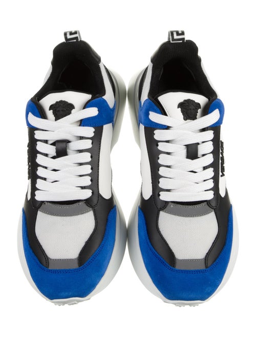 Versace Leather Colorblock Pattern Sneakers