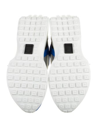 Versace Leather Colorblock Pattern Sneakers