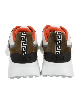 Versace Suede Colorblock Pattern Chunky Sneakers