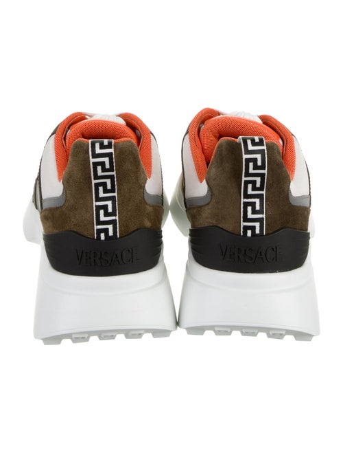 Versace Suede Colorblock Pattern Chunky Sneakers